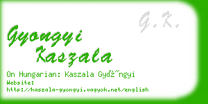 gyongyi kaszala business card